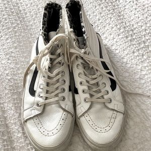 White Leather Vans
